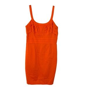 Calvin Klein Orange Pleated Dress Size 6 Taylor Swift TS12 Showgirl halloween
